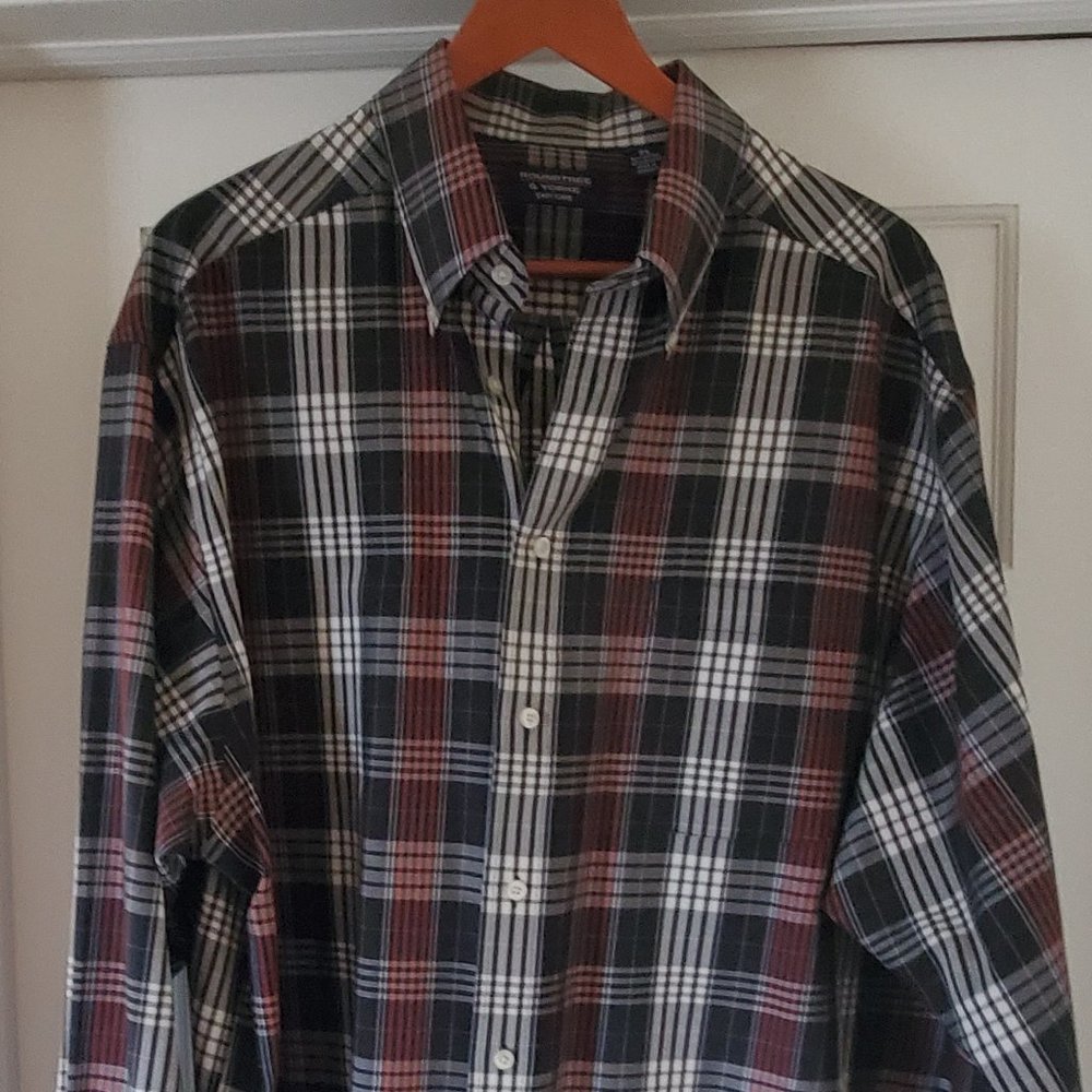 Mens Long Sleeve Roundtree & Yorke Easy Care Shirt